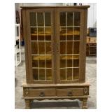 (BO)Wooden Carved Hutch with Drawers Approx