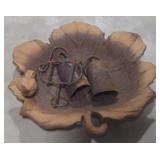 (M) Outdoor Decorative Metal Leaf Shaped Bird