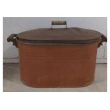 (M) Vintage Copper Boiler. Measuring