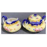 (P)Nippon Hand Painted Creamer Dish and Sugar