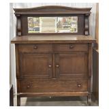 (AM) Wooden Buffet/Sideboard With Mirror Item Has