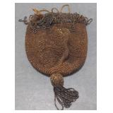 (AM) Vintage Rope Drawn Beaded Coin Purse.