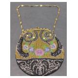 (AM) Vintage Chain Drawn Beaded Floral Design