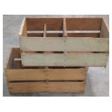 (AM) Vintage Wooden Crates. Measures