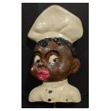 (M) Vtg. Black Americana Chalkware Wall Hook