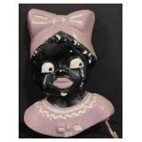 (M) Vtg. Black Americana Chalkware Wall Plaque w/