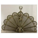 (H) Vintage Brass French Fire Place Screen