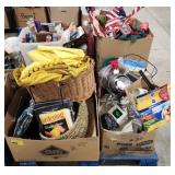 (AM) Pallet Of Wrapping Paper, Holiday Deco, &