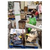 (AM) Pallet Of Picture Frames, Lamp Shades, Paper