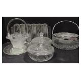 (M) Flat of Glassware incl. Lidded Avon Bowl