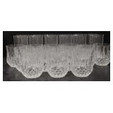 (M) Flats of Cut Crystal Glassware (Tallest