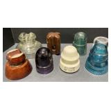(M) Vintage Insulators including Blue Hemingray