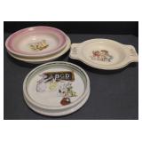 (M) Vintage Baby Plates. Largest Measuring