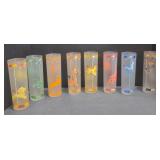 (M) Carousel Themed Drinking Glasses. Measuring