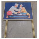 (M) Vintage Coca Cola Advertising Foldable TV
