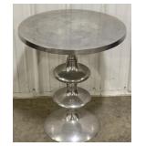 (H)Metal Pedestal Table Approx 24x24x28in