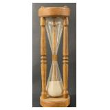 (M) Antique Wooden Hour Glass.(Approx. 16in H)