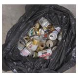 (M) Large Trash Bag of Alcohol Cans.