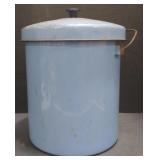(M) Vintage Enamel Coated Container. Measuring