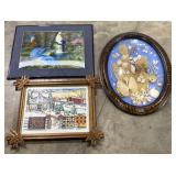 (P)Mixed Media Hanging Wall Art Including