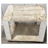 (H)Two Tiered Plywood Work Table Approx