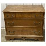 (H)Carved Wooden 3 Drawer Dresser Approx