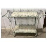 (H)Decorative Wooden and Metal Two Tiered