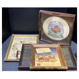 (M) Lot of Vintage Framed Advertisements &