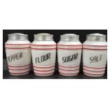 (M) Vtg. Milk Glass Shakers (approx 4") *Bidding