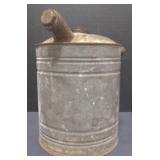 (AA) Vintage Galvanized Fuel Can W/ Spout. Measure