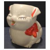 (AM) Vintage American Bisque Pottery Piggy,