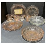 (M) Lot Of Pink Depression Glass including