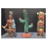 (AM) Native American Themed Decorative Figures,