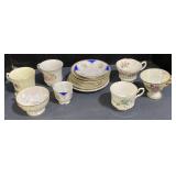 (P)Assorted Teacups and Saucers Including Royal