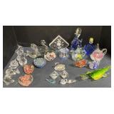 (P)Assorted Glass Animal Statues, Paper Weights