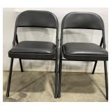 (F) Sudden Comfort Black Foldable Chairs Bidding