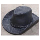(P) Casual Outfitters Genuine Leather Cowboy Hat.