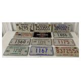 (H) Mixed Lot of Indiana License Plates & A