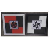 (BN) Framed Black and White, along with a Red and