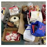 (M) Pallet Of Reusable Bags, Dolls, Pots & Pans ,