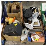 (H) Pallet Of Picture Frames, Desk Fan, And More