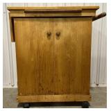 (AV) Wood Mobile Kitchen Island with Cutting