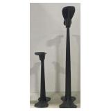 (AM) Cast Iron Cobbler Shoe Form Stands Appr 23