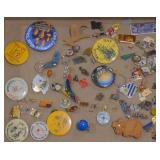 (P) Lot of various pins, including Mule Day,
