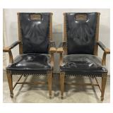 (BO) Vtg Upholstered Dining Chairs.  Appr 25in x