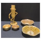 (M) Lot of Mr. Peanut Metal Dishes and a Plastic