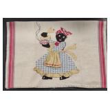 (M) Black Americana Stitched Dish Towel (approx