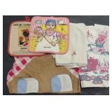 (M) Black Americana Pot Holders, Wash Cloths, &