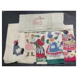 (M) Lot of Black Americana Dish Towels