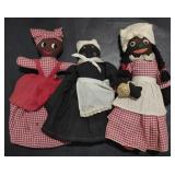(M) Black Americana Cloth Rag Dolls incl. Topsy